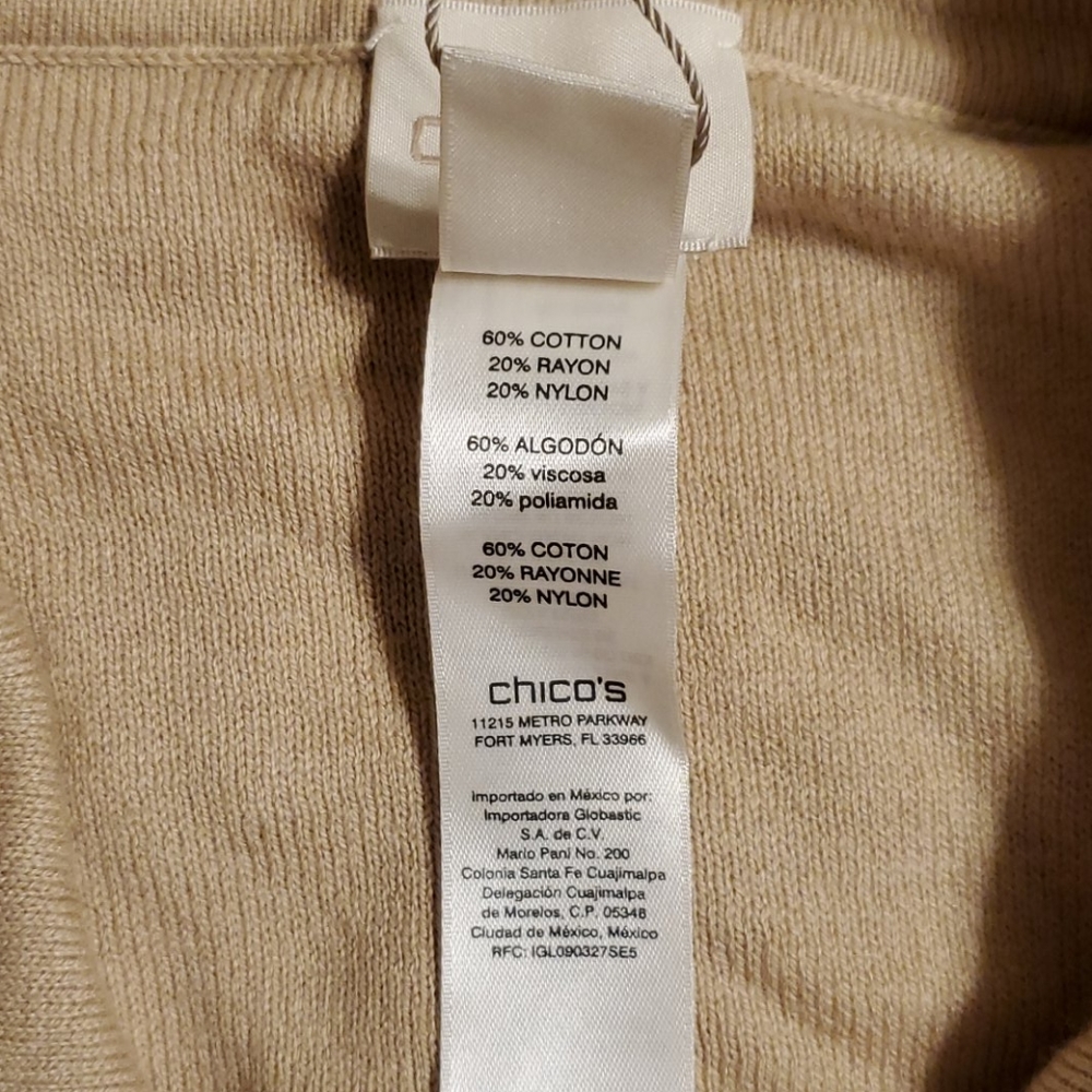 Chico's Solid-Striped Reversible Cardigan - image 3